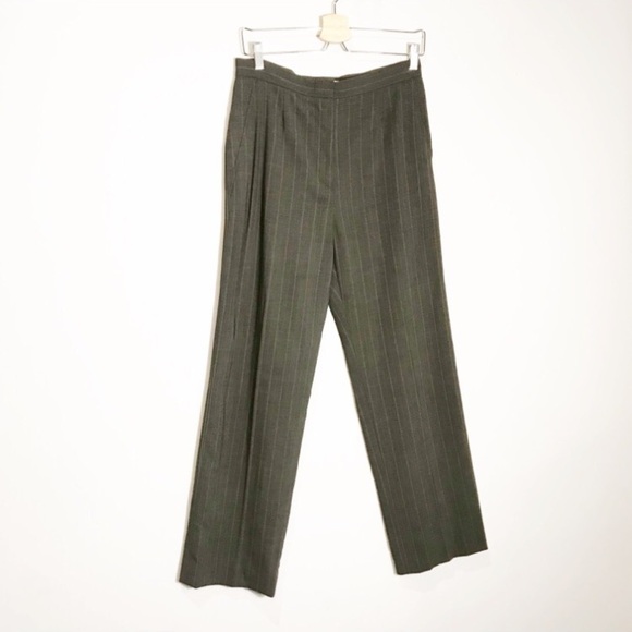 MaxMara Pinstripe Virgin Wool Pants - Picture 1 of 7
